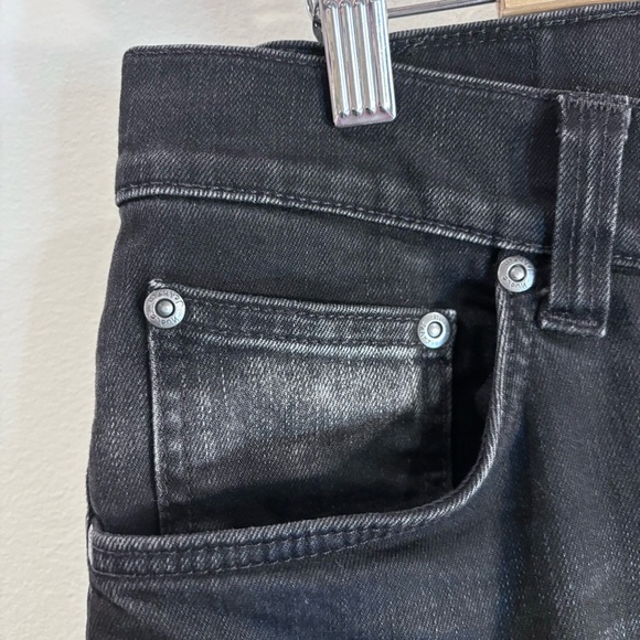 NUDIE Sz 31 x 30 Jeans Tilted Tor Black Grey Button Fly Slim Tilted Waistband - Picture 3 of 13